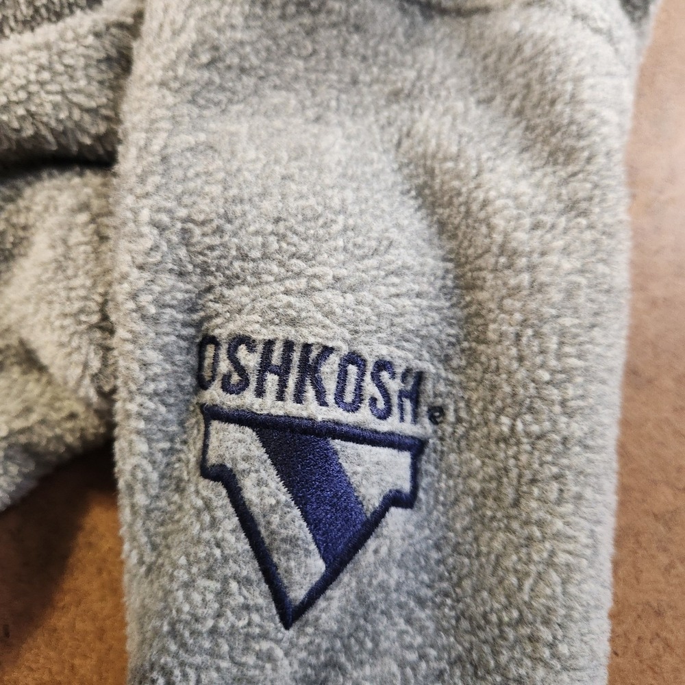 OshKosh B'gosh Sweatshirt‎ Boy's Size 7Gray Fleece Quarter Zip Pullover Casual - Picture 11 of 16